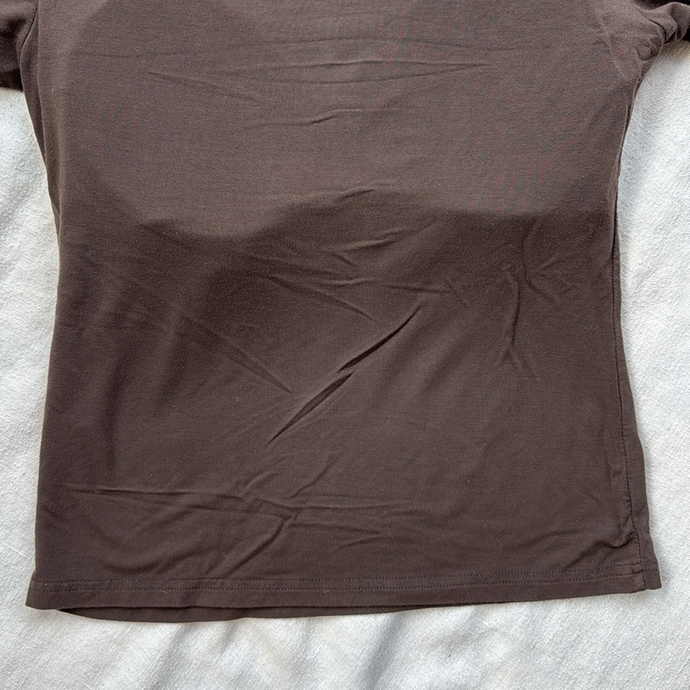 Klassy Network Solid Crew Neck Braless T-Shirt - Picture 9 of 9
